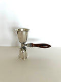 Sterling Cocktail Jigger by Poole, Walnut Wood Handle - Southern Vintage Wares