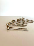 Sterling Silver Cocktail Picks Ball Finials Set of 12