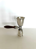 Sterling Cocktail Jigger by Poole, Walnut Wood Handle - Southern Vintage Wares