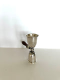 Sterling Cocktail Jigger by Poole, Walnut Wood Handle - Southern Vintage Wares