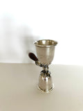 Sterling Cocktail Jigger by Poole, Walnut Wood Handle - Southern Vintage Wares