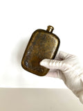 Vintage Brass Flask, Floral Embossing - Southern Vintage Wares