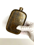 Vintage Brass Flask, Floral Embossing - Southern Vintage Wares