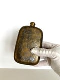 Vintage Brass Flask, Floral Embossing - Southern Vintage Wares