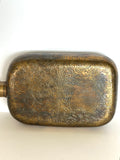 Vintage Brass Flask, Floral Embossing - Southern Vintage Wares
