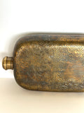 Vintage Brass Flask, Floral Embossing - Southern Vintage Wares