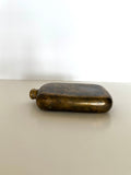 Vintage Brass Flask, Floral Embossing - Southern Vintage Wares