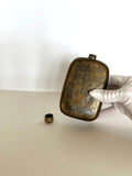 Vintage Brass Flask, Floral Embossing - Southern Vintage Wares