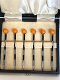 Rare Yellow Bakelite Cocktail Picks 1940s - Southern Vintage Wares