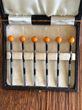 Rare Yellow Bakelite Cocktail Picks 1940s - Southern Vintage Wares