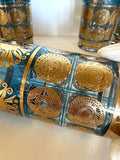 Mid Century Gold Sun Aztec Glasses - Southern Vintage Wares
