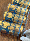 Mid Century Gold Sun Aztec Glasses - Southern Vintage Wares