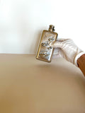 Vintage Art Deco Flask, Several Swallows Birds Embossed - Southern Vintage Wares