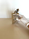 Vintage Art Deco Flask, Several Swallows Birds Embossed - Southern Vintage Wares