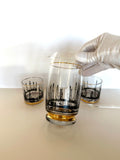 Mid Century Oil Derrick Pitcher Rocks Glasses Set by Lotus (4 piece set)