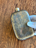 Vintage Brass Flask, Floral Embossing - Southern Vintage Wares