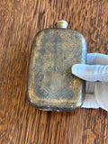 Vintage Brass Flask, Floral Embossing - Southern Vintage Wares