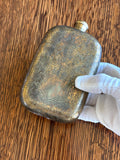 Vintage Brass Flask, Floral Embossing - Southern Vintage Wares