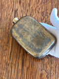 Vintage Brass Flask, Floral Embossing - Southern Vintage Wares