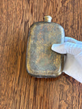 Vintage Brass Flask, Floral Embossing - Southern Vintage Wares