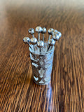 Vintage Sterling Silver Cocktail Picks Set, Ball Finials - Southern Vintage Wares