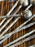 Vintage Sterling Silver Cocktail Picks Set, Ball Finials - Southern Vintage Wares