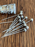 Vintage Sterling Silver Cocktail Picks Set, Ball Finials - Southern Vintage Wares
