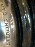 Art Deco Flask Silver-Plated by Meriden, Sterling Silver Cap - Southern Vintage Wares