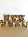 Culver Gold Abstract Brutalist Rocks Glasses - Southern Vintage Wares