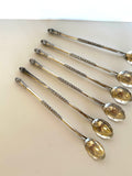 Art Deco Sterling Silver Cocktail Sipping Spoons - Southern Vintage Wares
