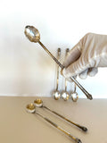 Art Deco Sterling Silver Cocktail Sipping Spoons - Southern Vintage Wares