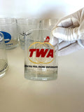 Vintage Airlines Glasses, Pan Am, TWA, Eastern, Delta, AA, United - Southern Vintage Wares