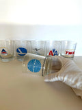 Vintage Airlines Glasses, Pan Am, TWA, Eastern, Delta, AA, United - Southern Vintage Wares