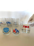 Vintage Airlines Glasses, Pan Am, TWA, Eastern, Delta, AA, United - Southern Vintage Wares