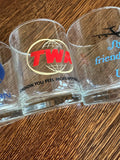 Vintage Airlines Glasses, Pan Am, TWA, Eastern, Delta, AA, United - Southern Vintage Wares
