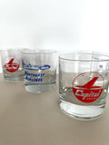 Vintage Airline Glasses Set, Capital, United, Northeast Original Box, TWA Glasses - Southern Vintage Wares