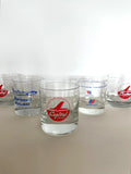Vintage Airline Glasses Set, Capital, United, Northeast Original Box, TWA Glasses - Southern Vintage Wares