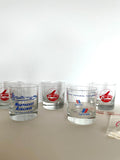 Vintage Airline Glasses Set, Capital, United, Northeast Original Box, TWA Glasses - Southern Vintage Wares