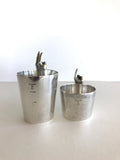 Napier One-Finger and Two-Fingers Jiggers, Pair of Vintage Jiggers, Novelty Barware