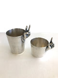 Napier One-Finger and Two-Fingers Jiggers, Pair of Vintage Jiggers, Novelty Barware