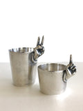 Napier One-Finger and Two-Fingers Jiggers, Pair of Vintage Jiggers, Novelty Barware