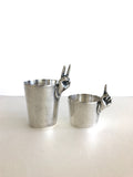 Napier One-Finger and Two-Fingers Jiggers, Pair of Vintage Jiggers, Novelty Barware