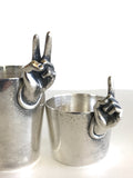 Napier One-Finger and Two-Fingers Jiggers, Pair of Vintage Jiggers, Novelty Barware
