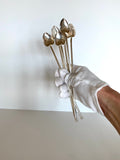Vintage Julep Spoons, Silver-Plated Mint Julep Spoons (set of 6)
