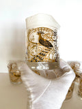 Vintage Gold Peacock Glasses, Osborne Kemper Thomas