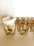 Vintage Gold Peacock Glasses, Osborne Kemper Thomas