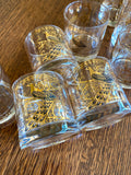 Vintage Gold Peacock Glasses, Osborne Kemper Thomas