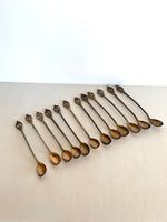 1930s Art Deco Numbered Cocktail Spoons (1-12), Art Deco Bar Spoons