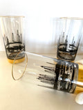 Mid Century Oil Derrick Glasses (4 Glasses), Set #2