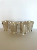 Vintage Mint Julep Cups | Sheridan Julep Cups Silver-Plated | Kentucky Derby Barware